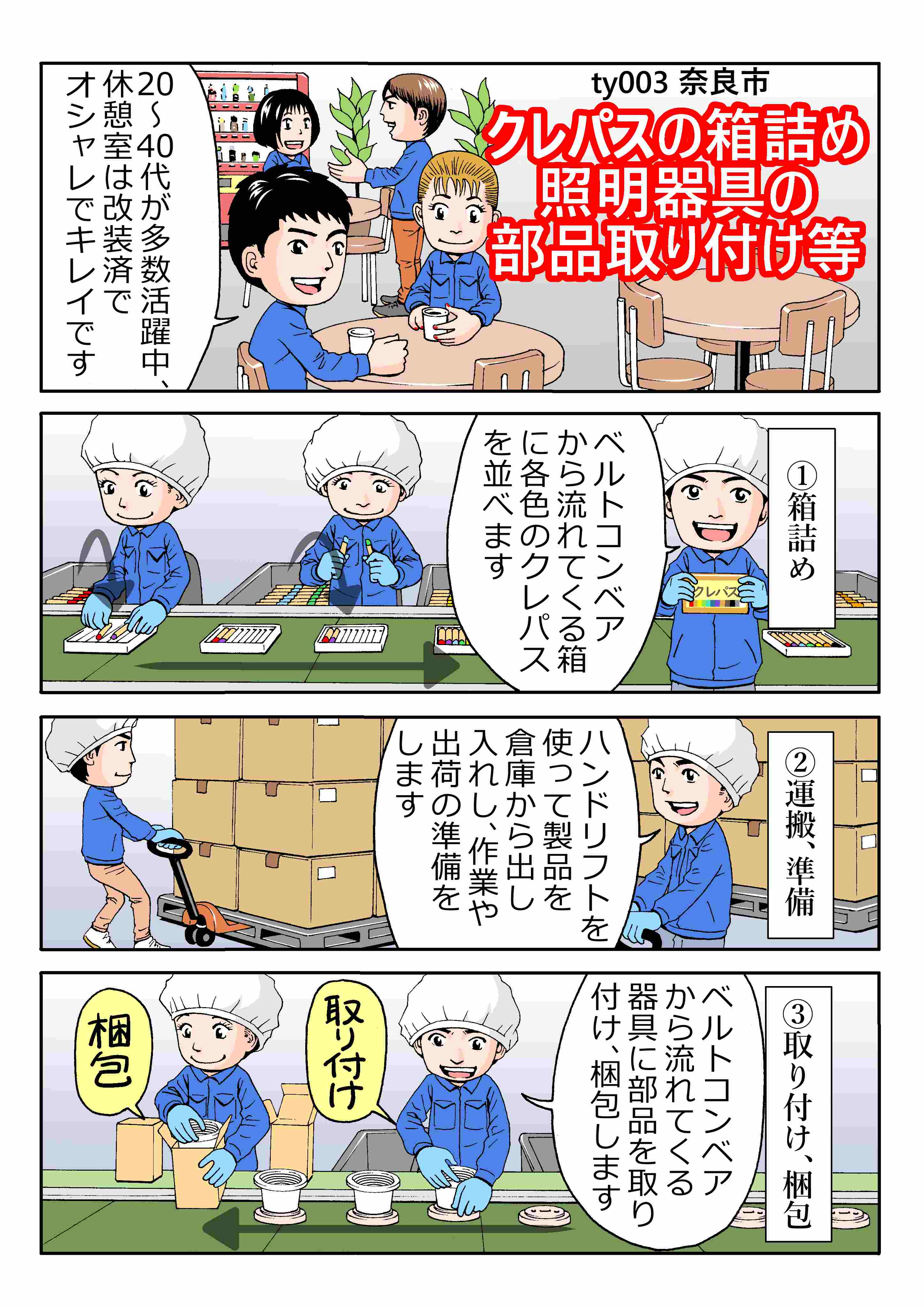 ★扶養内勤務OK・週2～3日勤務ＯＫ・髪色自由・ネイルＯＫ・9時～16時までの軽作業バイト